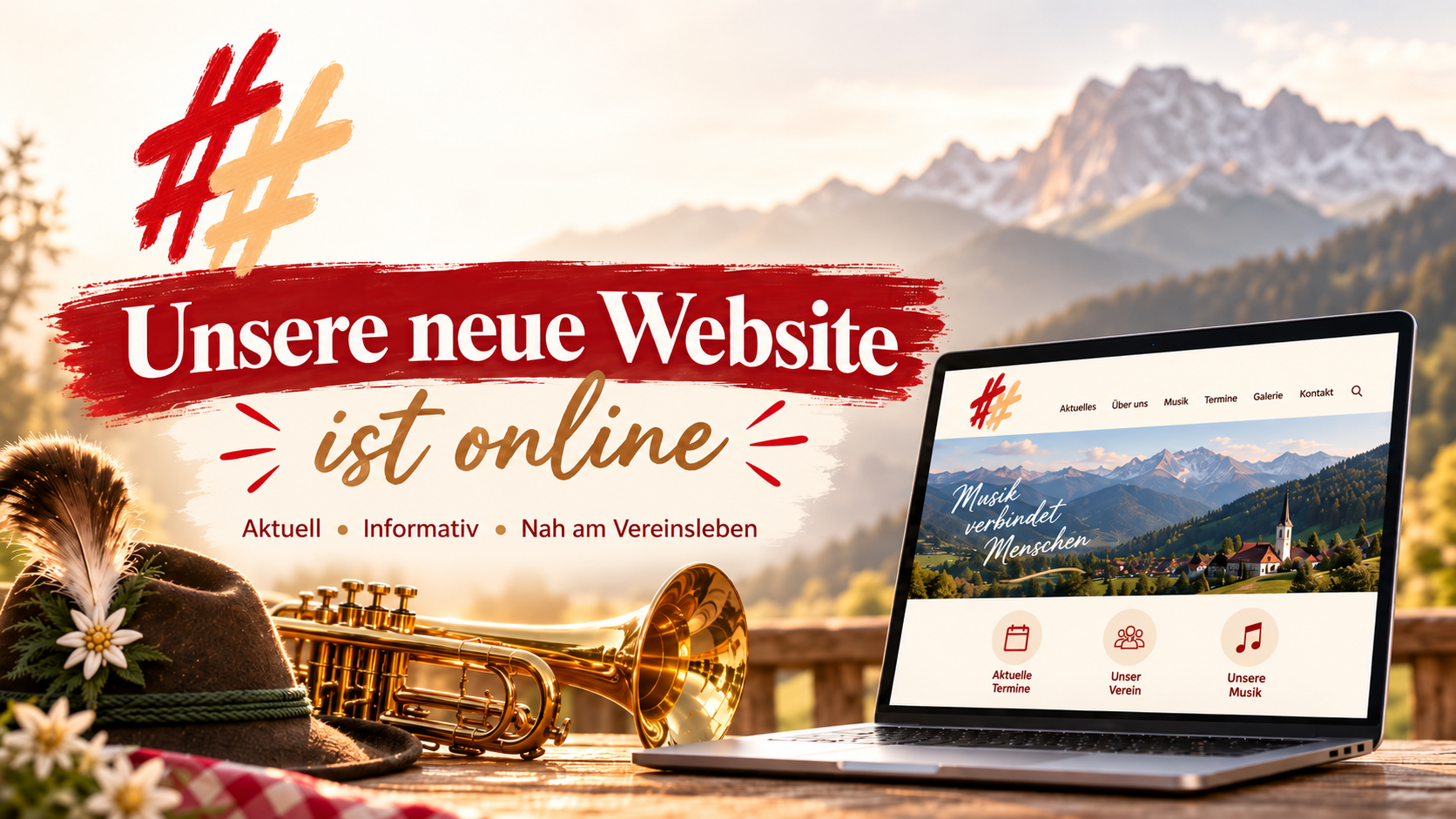 Unsere neue Website in den Alpen